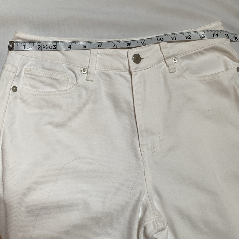 Habitual Women's Straight Frayed Wide Leg White Jeans Size 6 NWOT - Picture 4 of 14